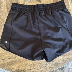 Black Lululemon running shorts size 4